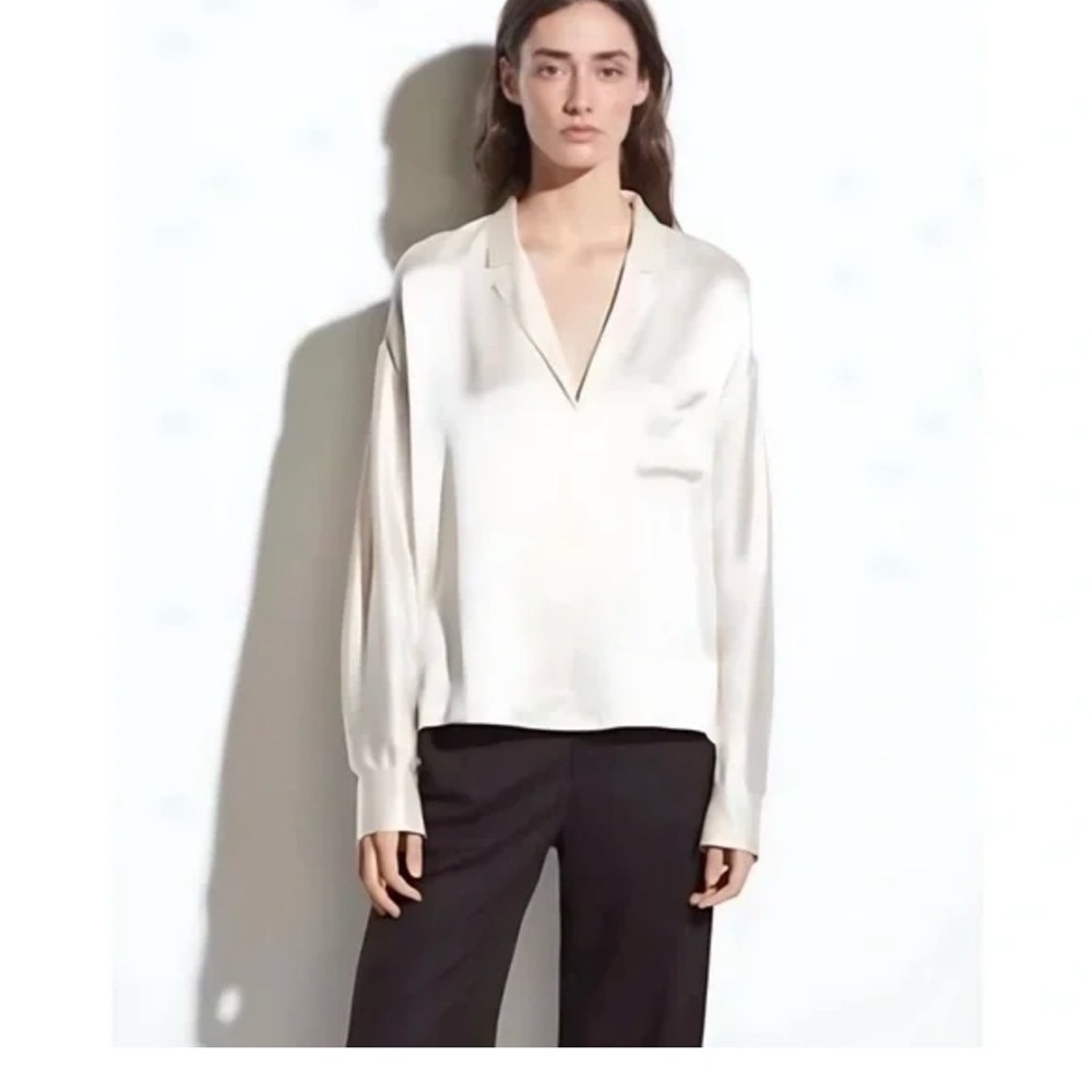 Vince Cream Women's Blouse brand new - Picture 2 of 5